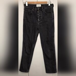DU/ER Black Button Up Jeans 27/27. Straight Leg